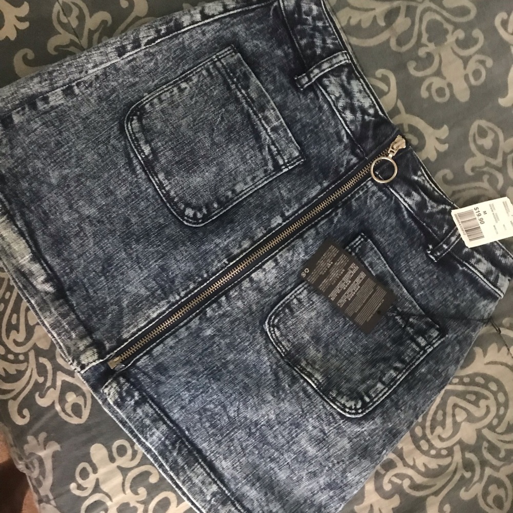 Denim mini skirt